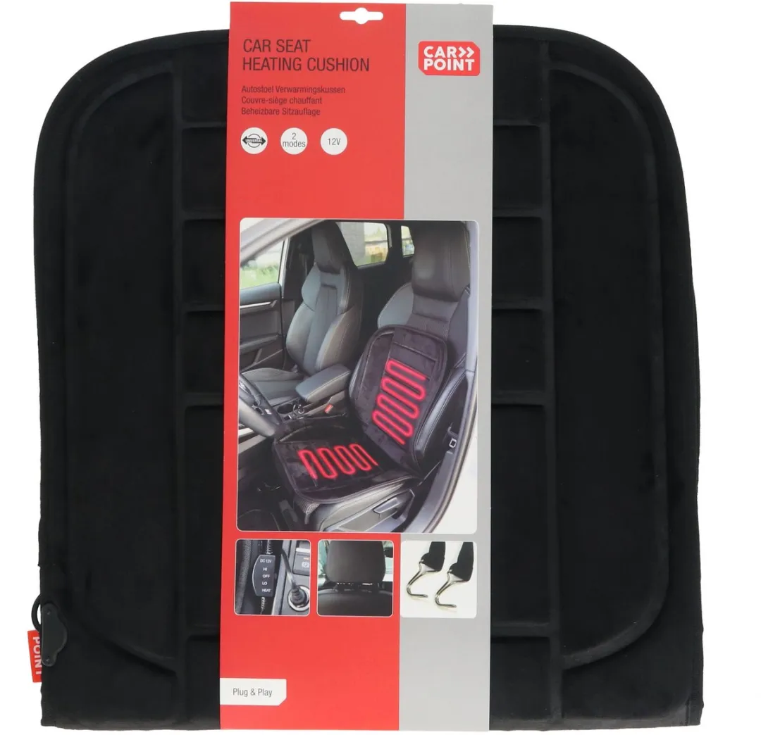 Carpoint Autostoel Verwarmingskussen 12V - 2 standen - Zwart - afbeelding 5 van 6