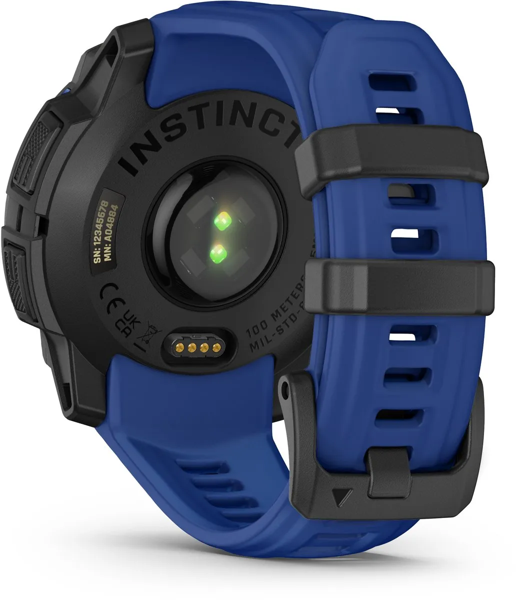 Garmin Instinct 3 Smartwatch 45mm AMOLED - Zwart/Bolt Blue - afbeelding 6 van 6