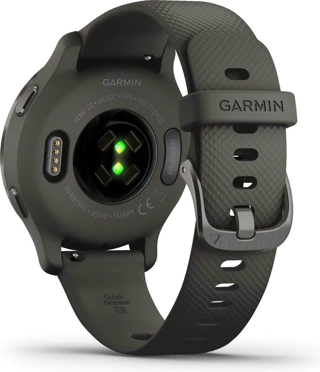 Garmin Venu 2S Smartwatch 40mm - Zwart/Gunmetal - afbeelding 6 van 6