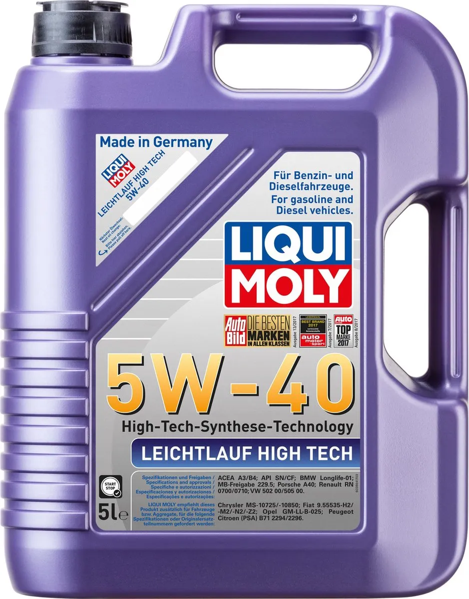 Liqui Moly Leichtlauf High Tech 5W40 Motorolie 5L