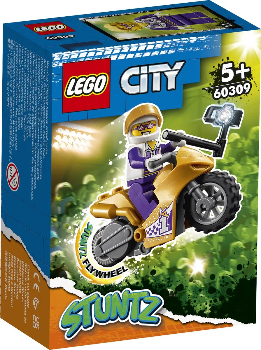 LEGO City Stuntz Selfie Stuntmotor 60309 - 14 Stukken