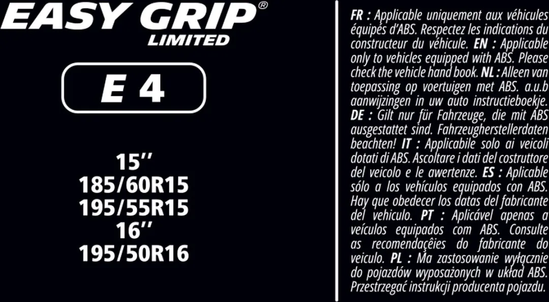 Michelin Easy Grip EG-E4 Sneeuwkettingen - 185/60 R15 t/m 195/55 R16