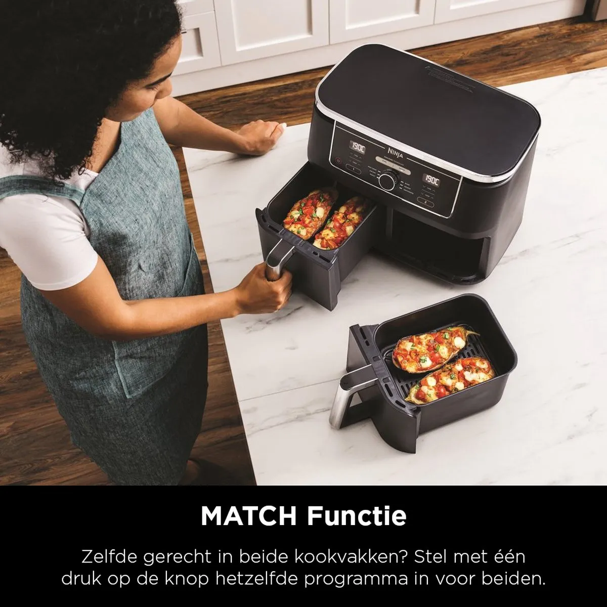 Ninja AF400EU Dubbele Airfryer XXL - 9,5L - Dual Zone - Zwart