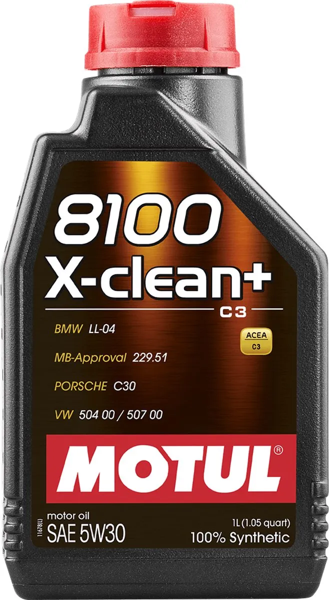 Motul 8100 X-clean+ 5W30 Motorolie 1L