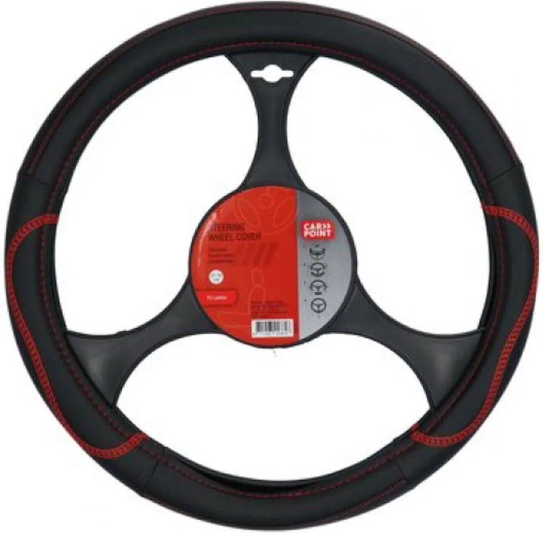 Carpoint Stuurhoes PU Leer Zwart - 37-39cm