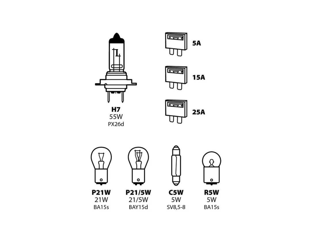 Lampa Reservelampenset 12V