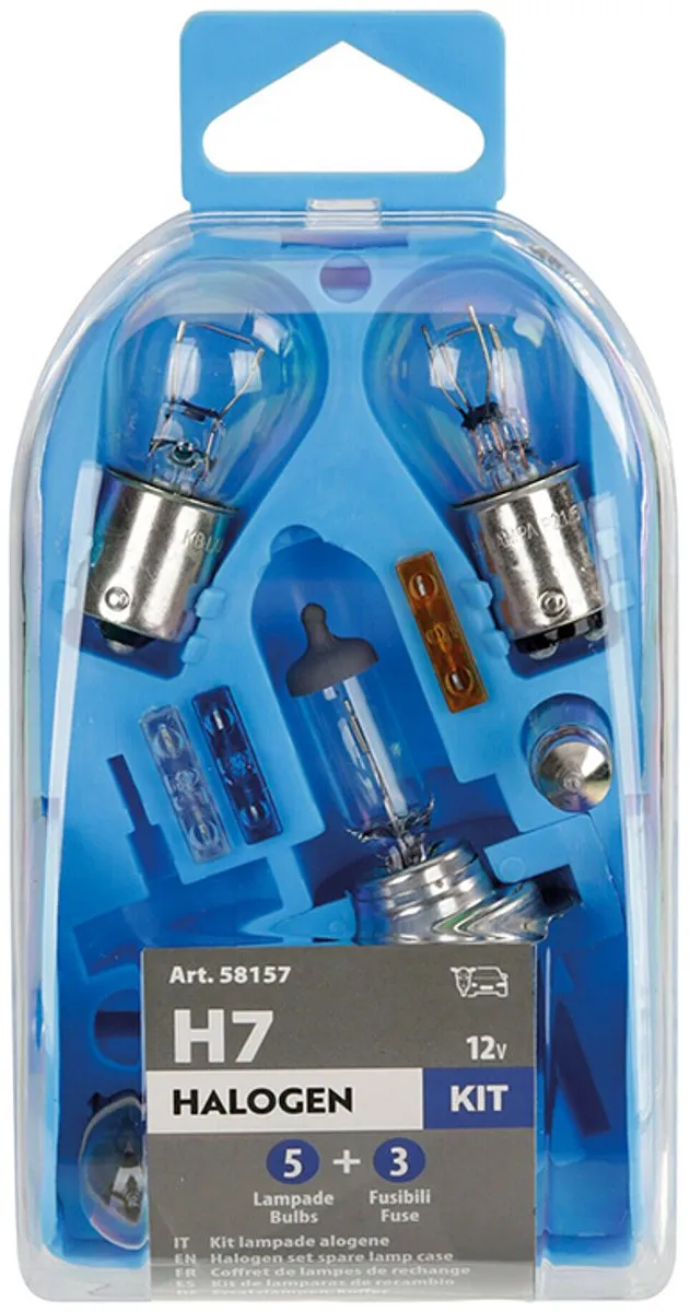 Lampa Reservelampenset 12V - 8-delig H7 Halogeen - Wit