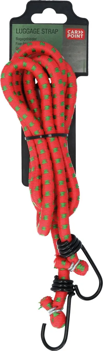 Carpoint Bagagebinder 150cm Ø10mm - Rood/ Groen
