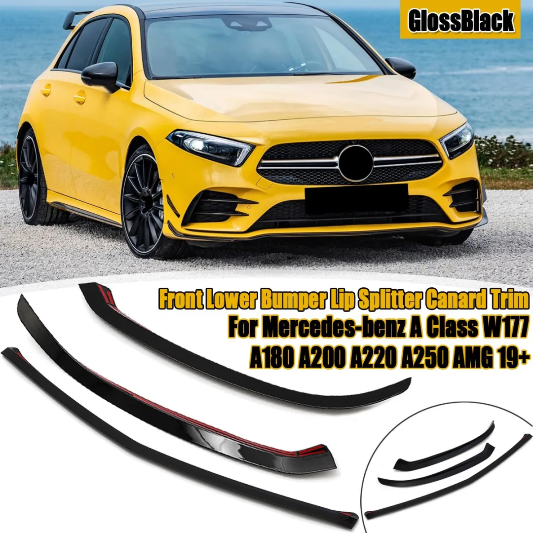 Mercedes-Benz A-Klasse Voorspoiler Gloss Black