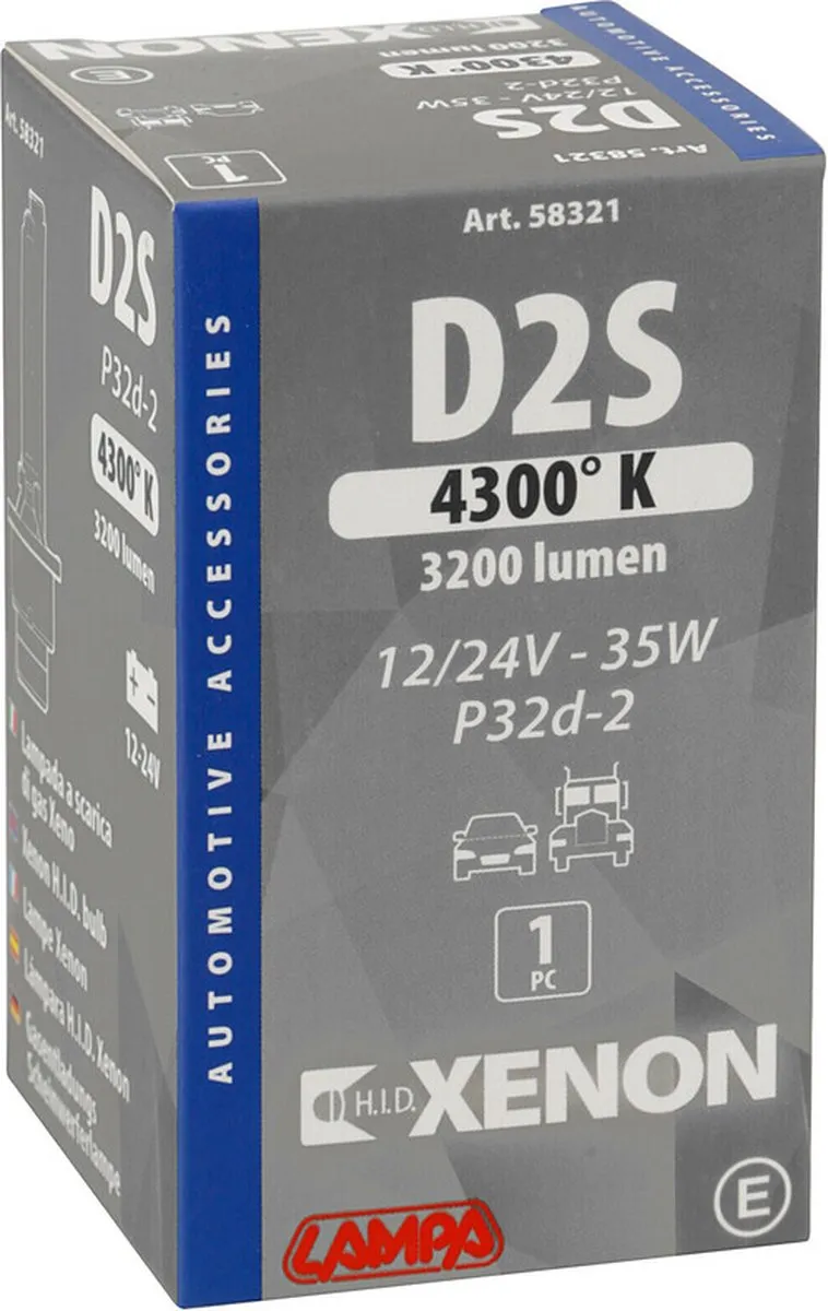 Lampa HID Xenon D2S Lamp 35W 4300K - Wit