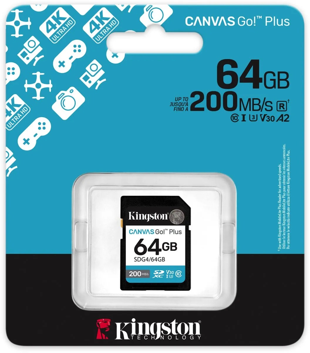 Kingston Canvas Go! Plus SDG4/64GB SDXC - 64GB