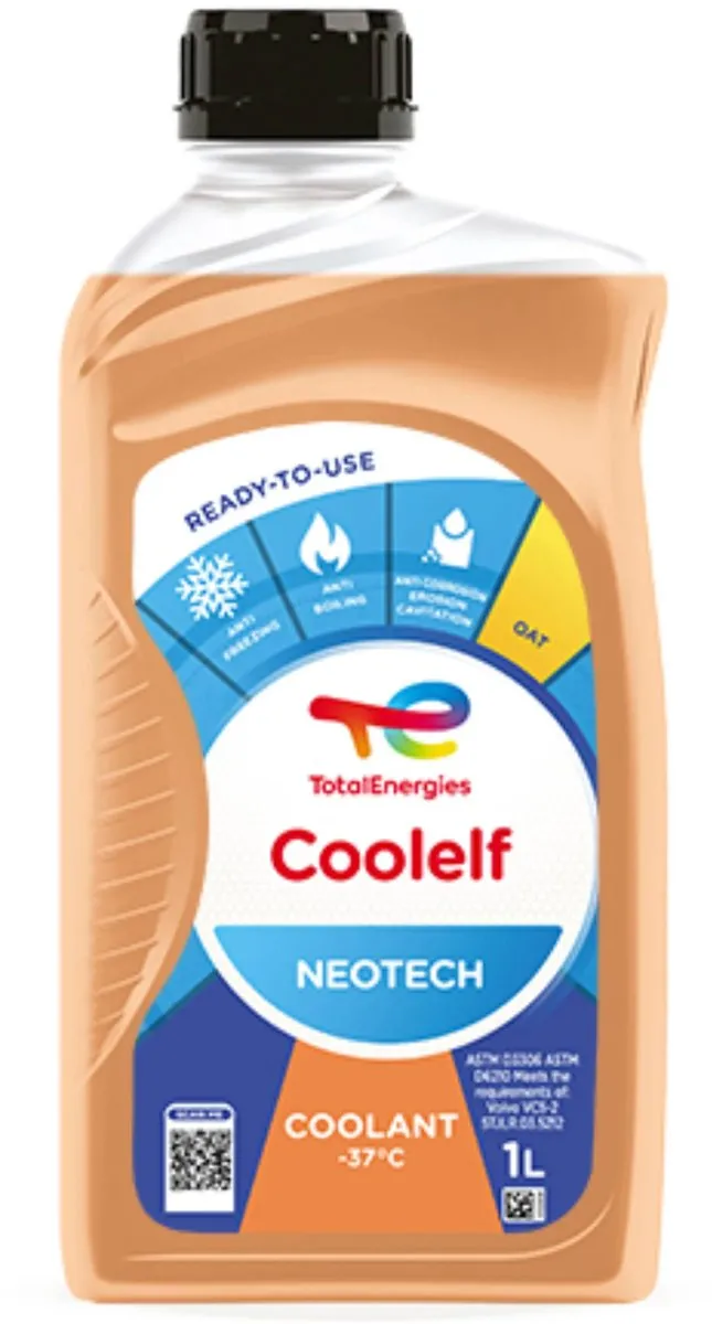 Total Coolelf Neotech -37°C G12 Koelvloeistof 1L - Meerkleurig