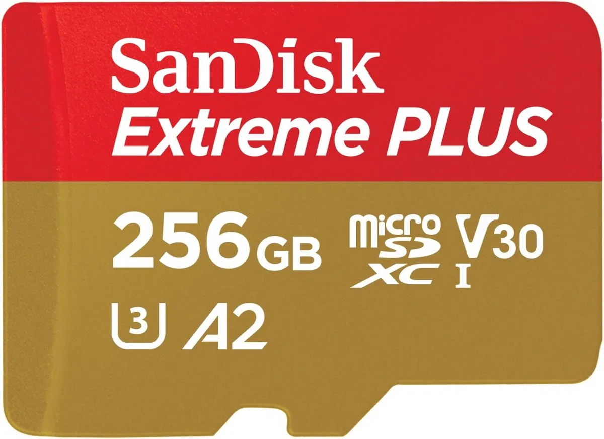 SanDisk Geheugenkaart Extreme Plus MicroSDXC 256GB met SD Adapter
