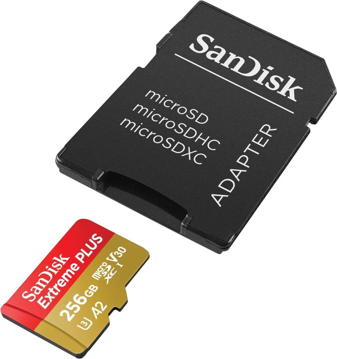SanDisk Geheugenkaart Extreme Plus MicroSDXC 256GB met SD Adapter