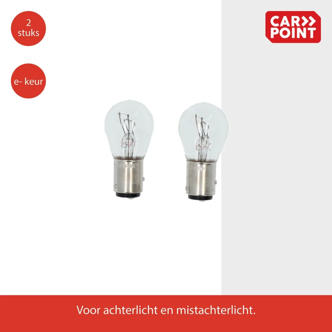Carpoint P21/4W Autolampen 12V - Set van 2