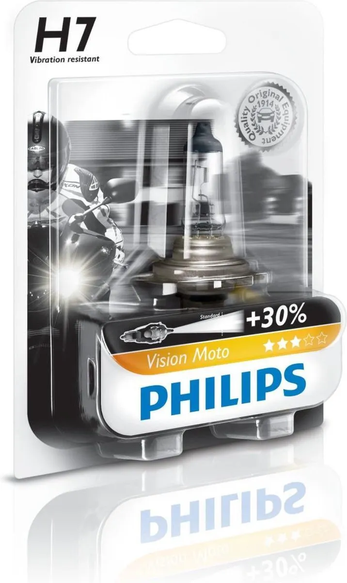 Philips Motorlamp H7 Vision Moto 12V/55W Wit - afbeelding 6 van 6
