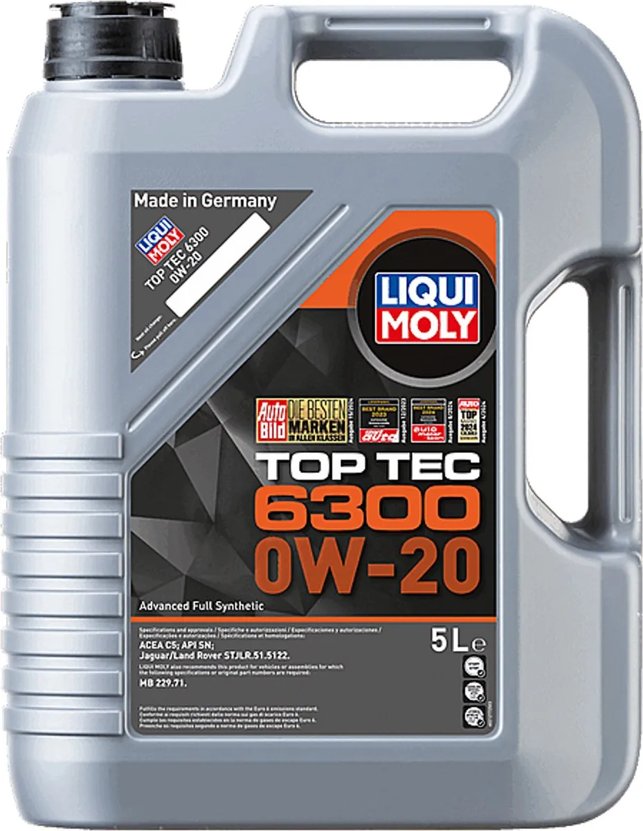 Liqui Moly Top Tec 6300 0W20 Motorolie 5L