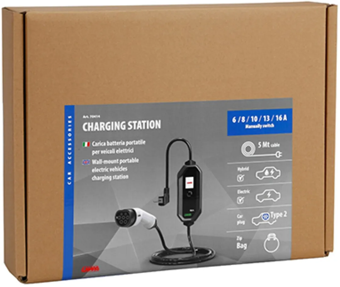 Lampa Draagbaar Oplaadstation EV - 3,7 kW - 5m Kabel - Wit