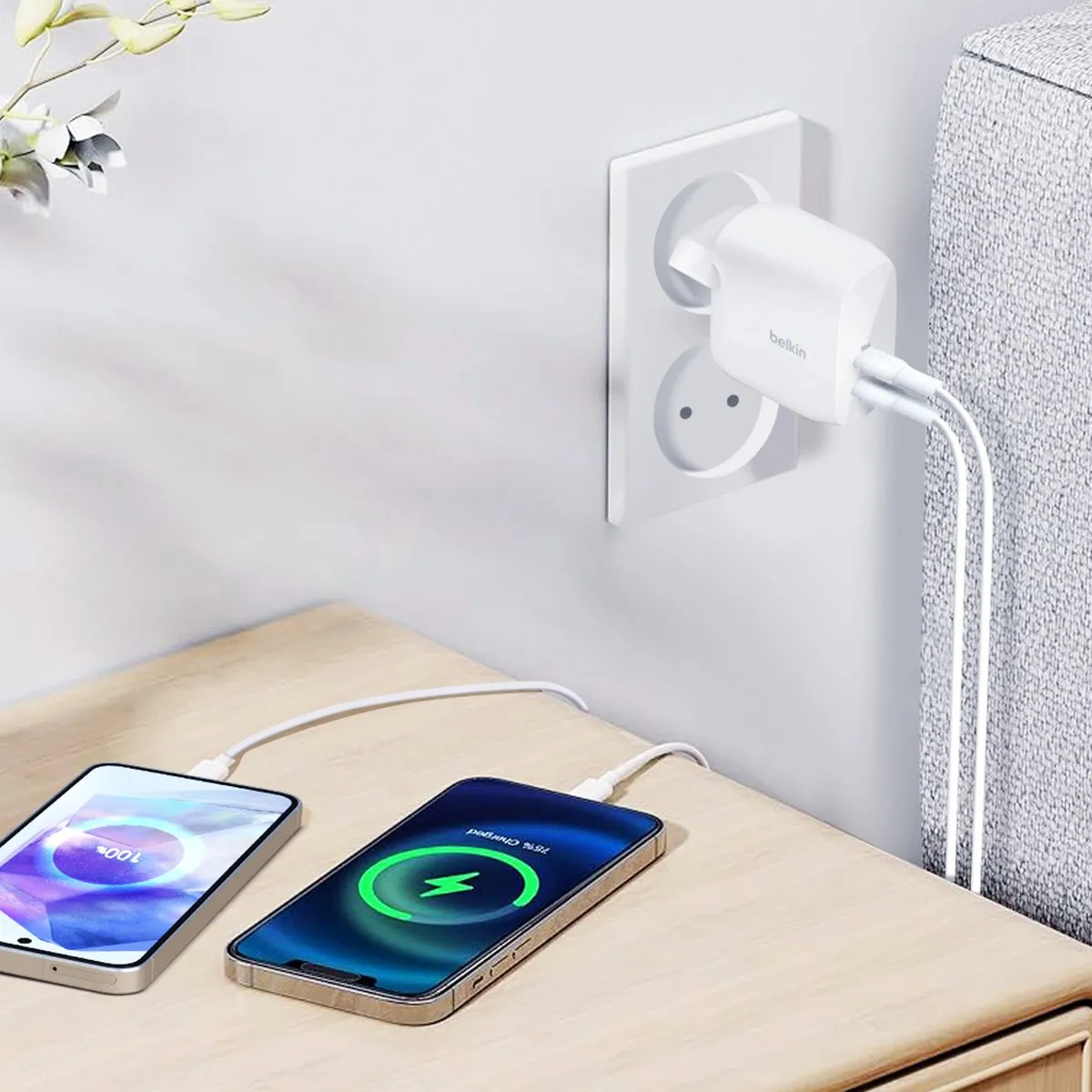 Belkin WCB010vfWH USB-C Wandlader 60W - Wit - afbeelding 6 van 6