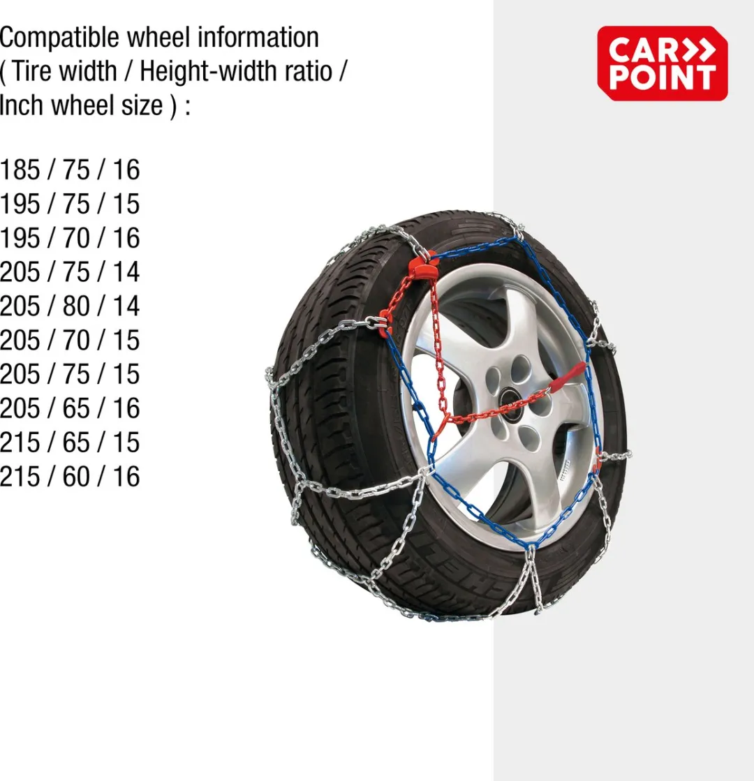Carpoint Sneeuwkettingen RV-225 16mm - 185/75 R16 t/m 205/80 R14