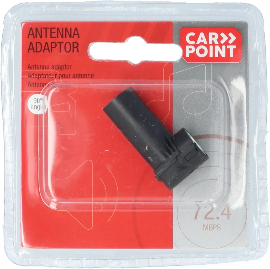 Carpoint Auto Antenne Adaptor - Haaks - Zwart