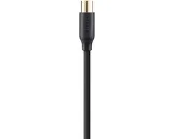 Belkin Antennekabel 2m 75Ω Verguld - Zwart