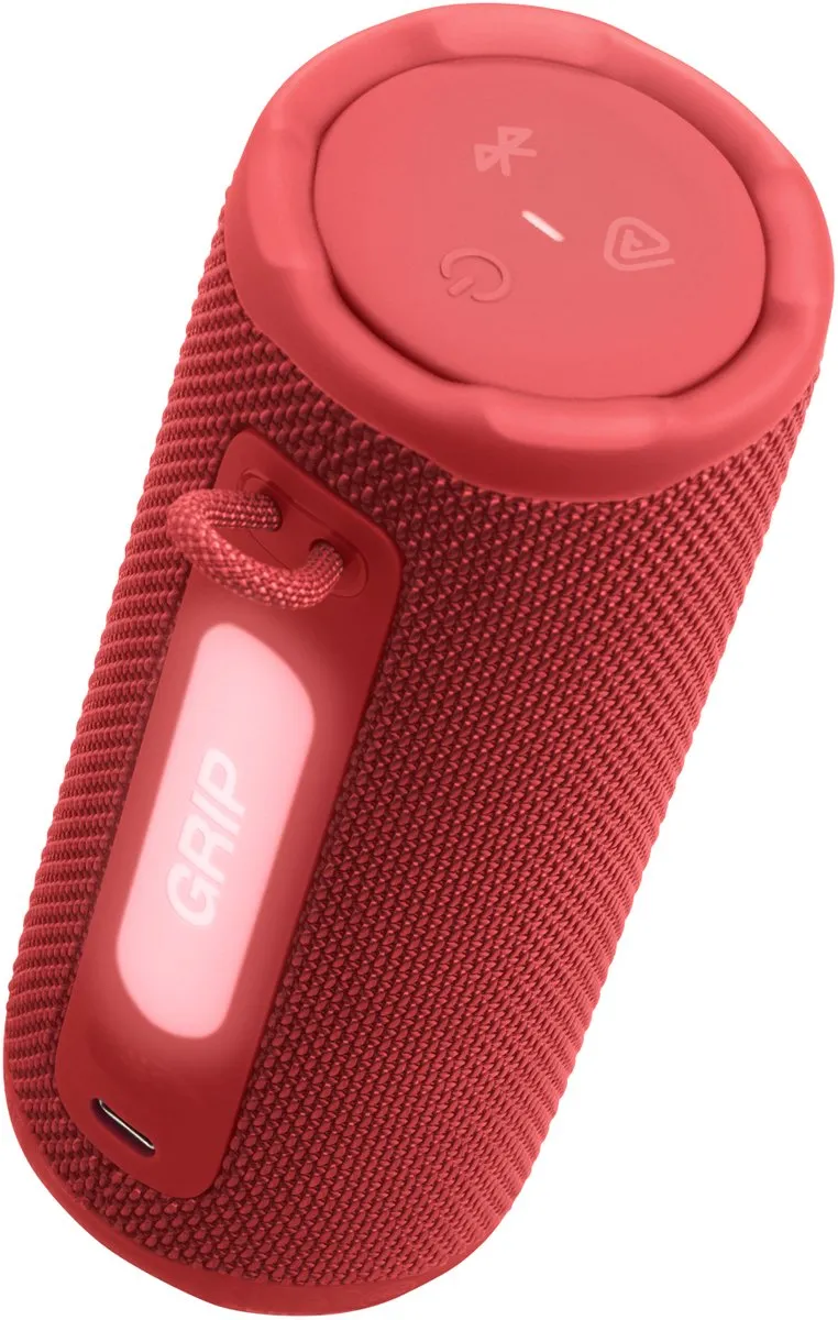 JBL Grip Draadloze Bluetooth Speaker - 14 uur - IP68 - Rood