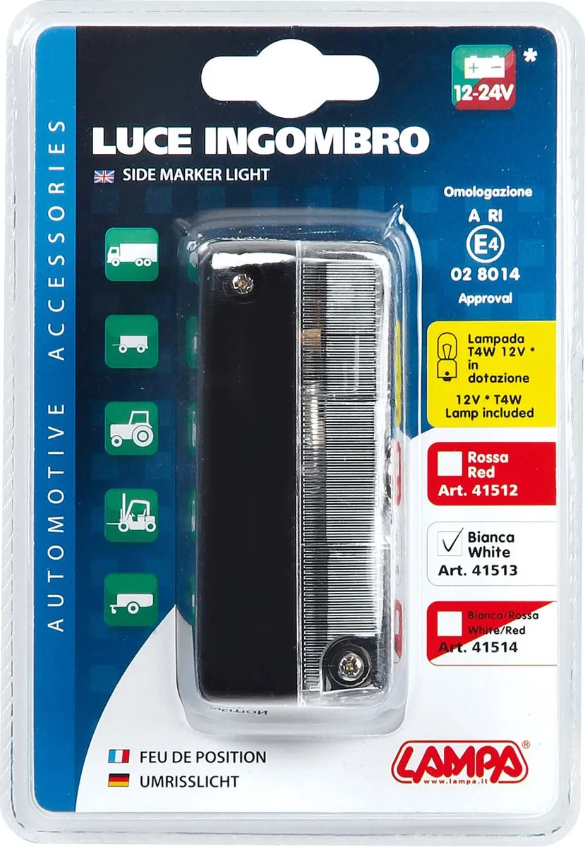 Lampa Zijlicht Wit 12/24V T4W