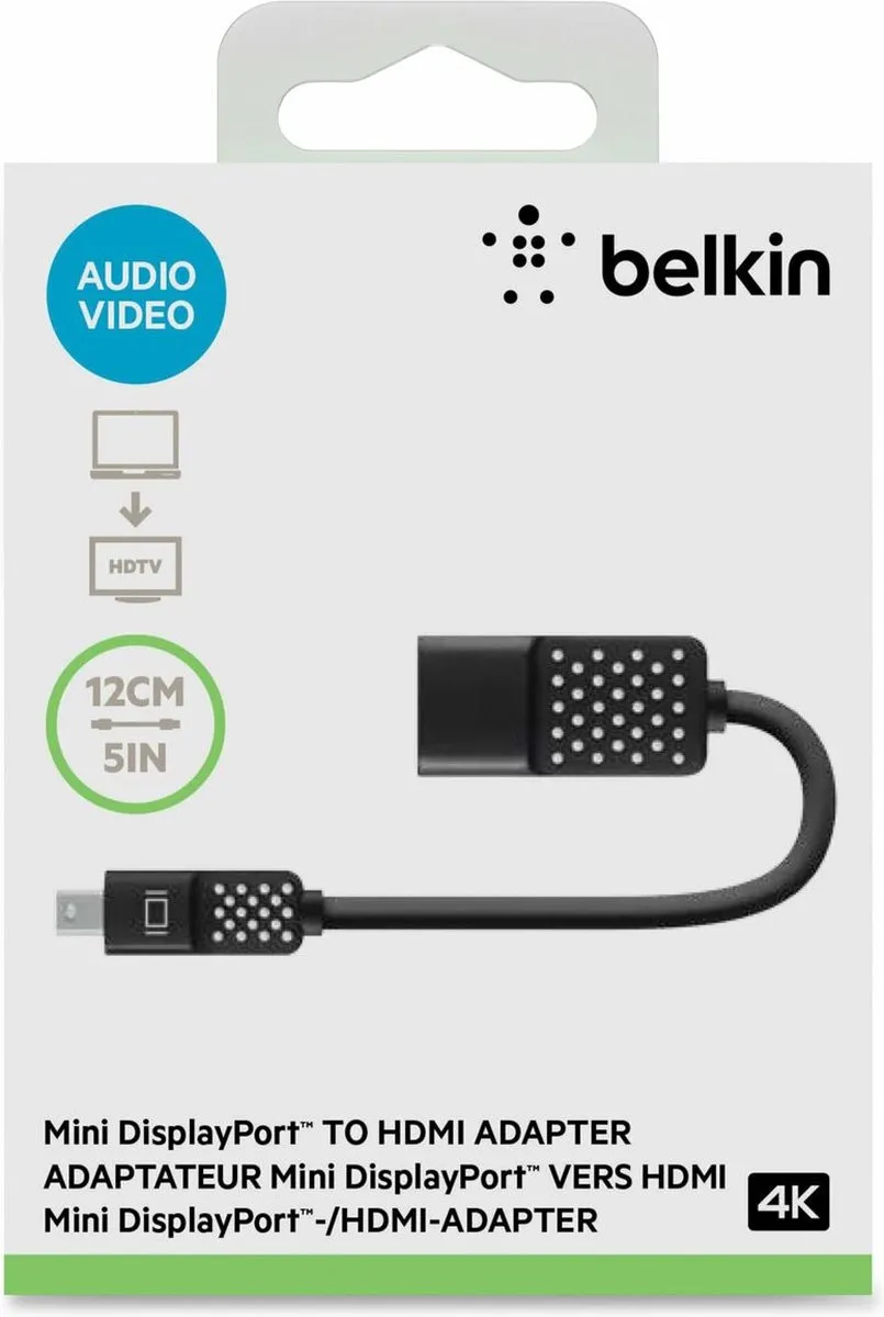 Belkin F2CD079bt Mini DisplayPort naar HDMI Adapter - 4K - Zwart