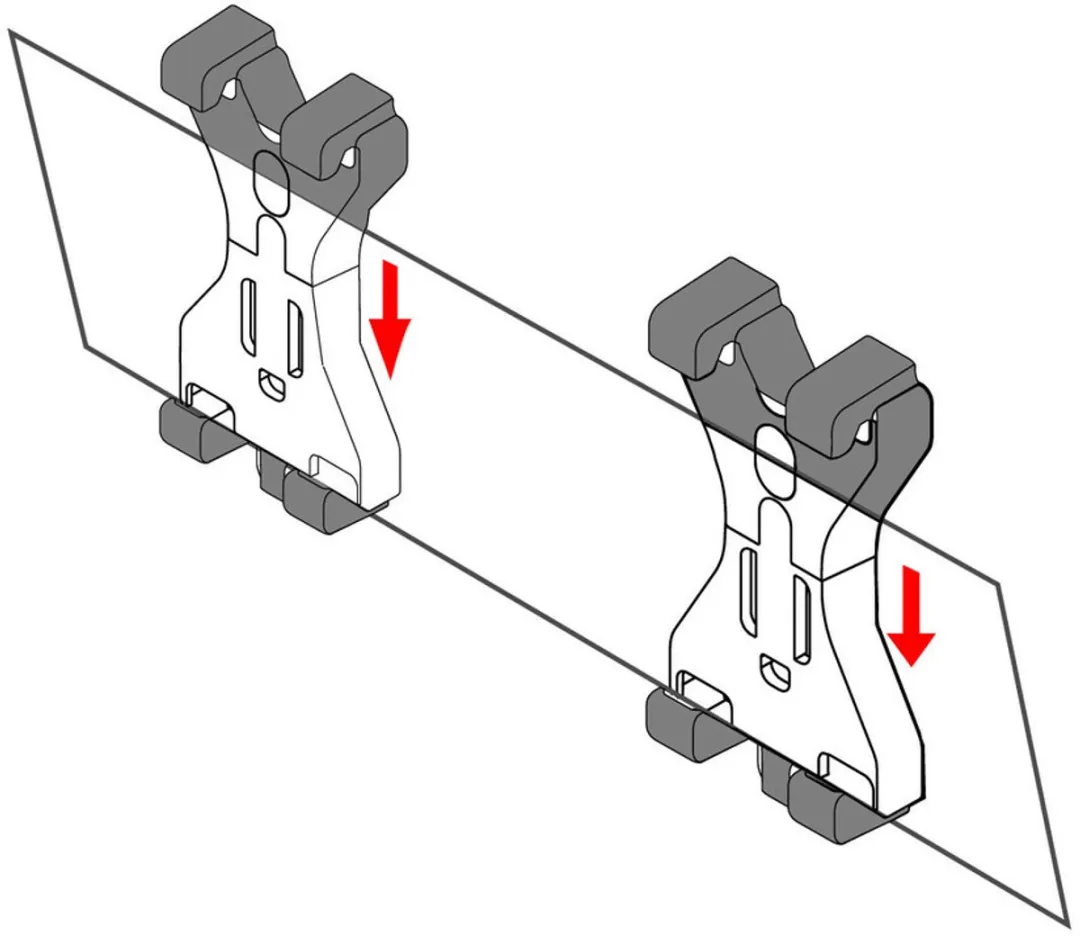 Lampa Kentekenplaathouder Clips - Zwart