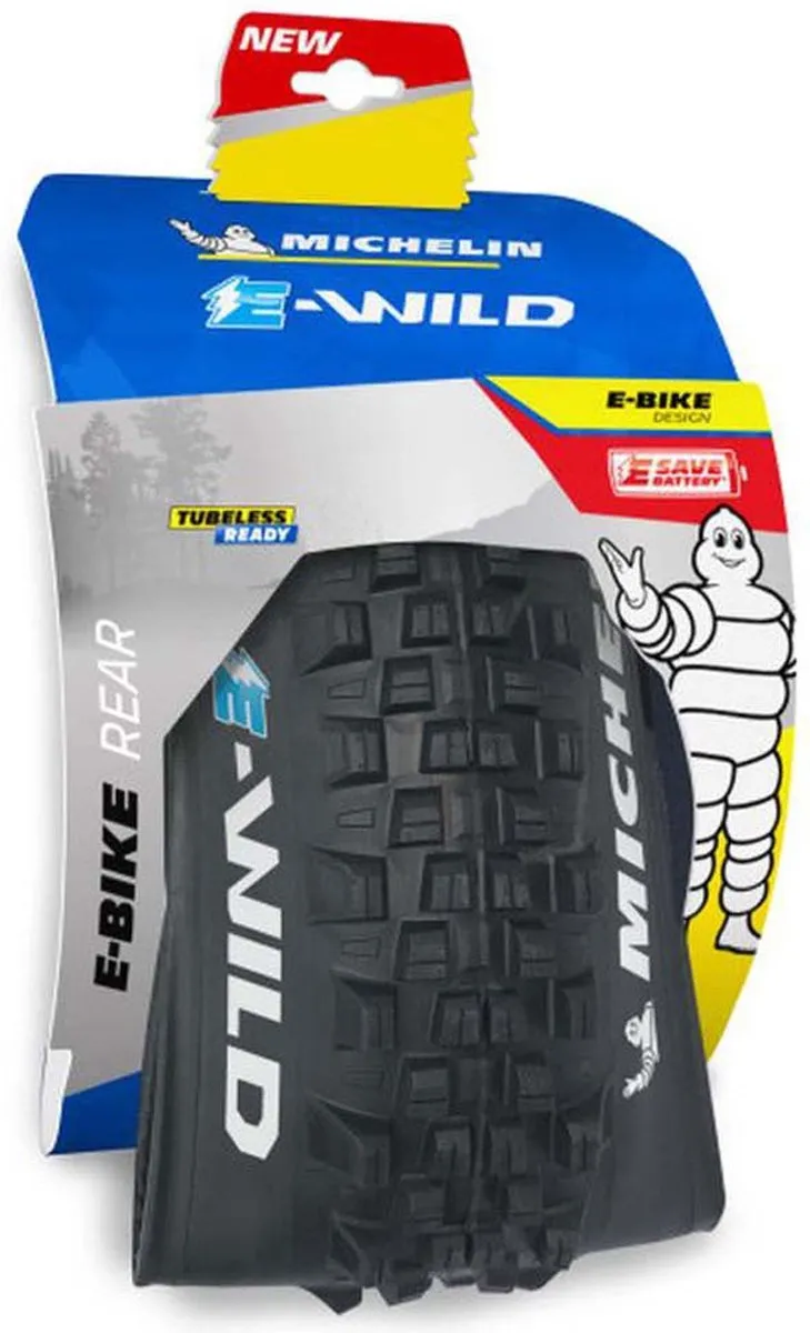 Michelin E-Wild TLR 27.5" Achterband - Tubeless Ready - Zwart