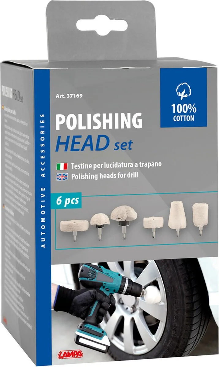 Lampa 6-delige Polijstkoppen Set - Wit