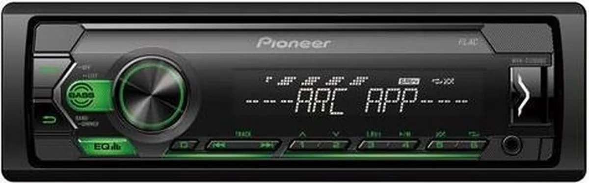 Pioneer MVH-S120UBG – 1-DIN Autoradio met USB & AUX-in – Groene verlichting – 4×50 W