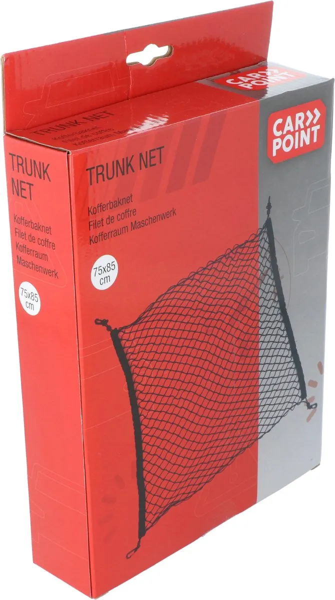 Carpoint Bagagenet 75x85cm - Zwart - afbeelding 6 van 6