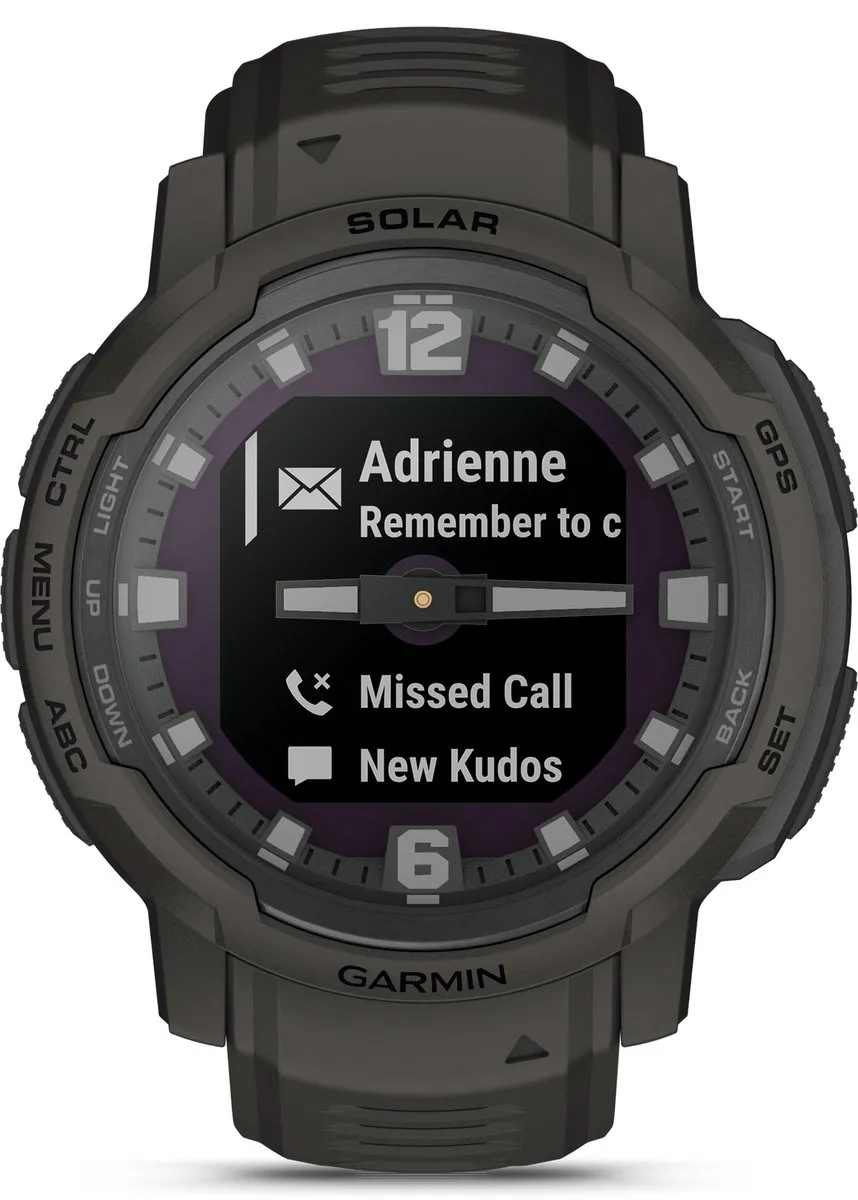 Garmin Instinct Crossover Solar 010-02730-01 Smartwatch - 45mm - Grijs