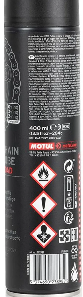 Motul C2 Road Chain Spray 400ml - afbeelding 6 van 6