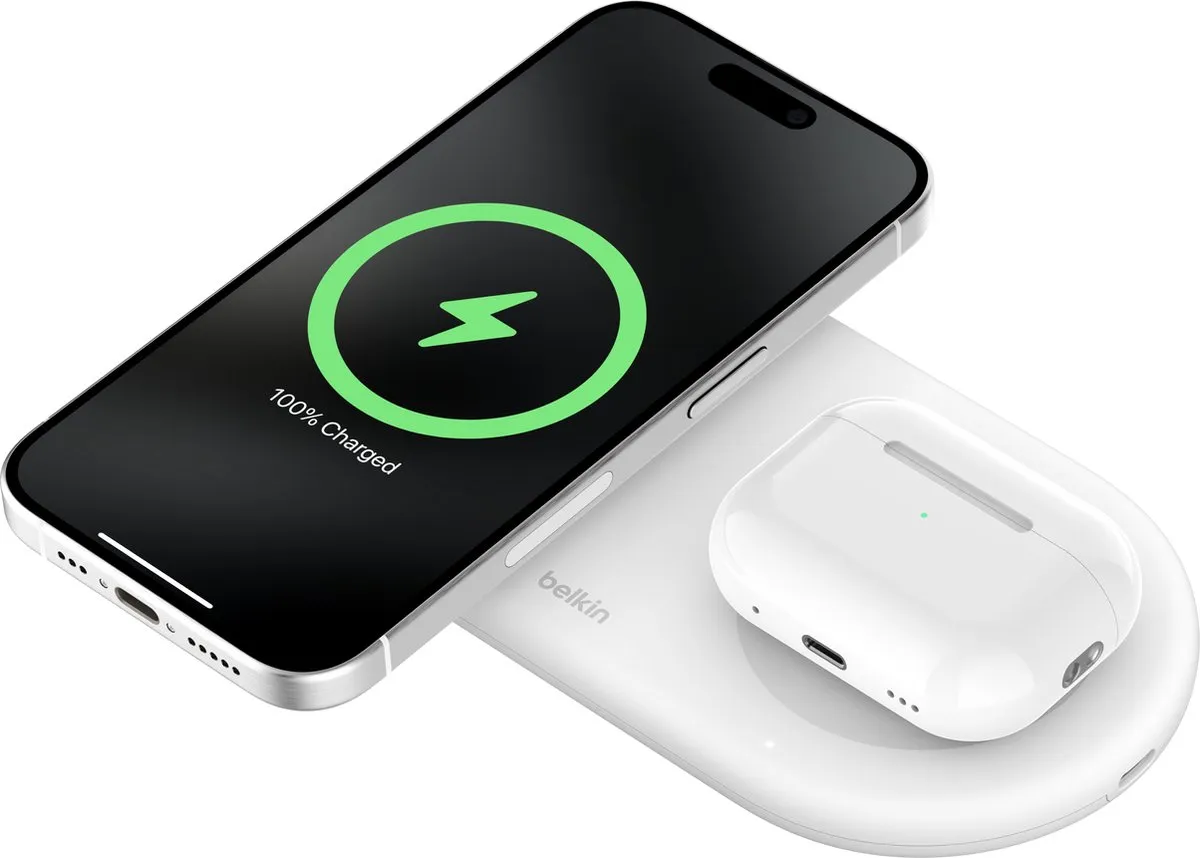 Belkin WIZ021vfWH Magnetisch Draadloos Laadstation 15W - Qi2 - Magsafe