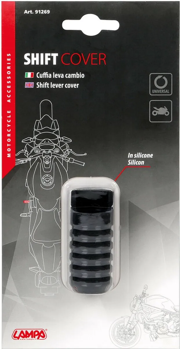 Lampa Motor Siliconen Versnellingspookhoes - Zwart