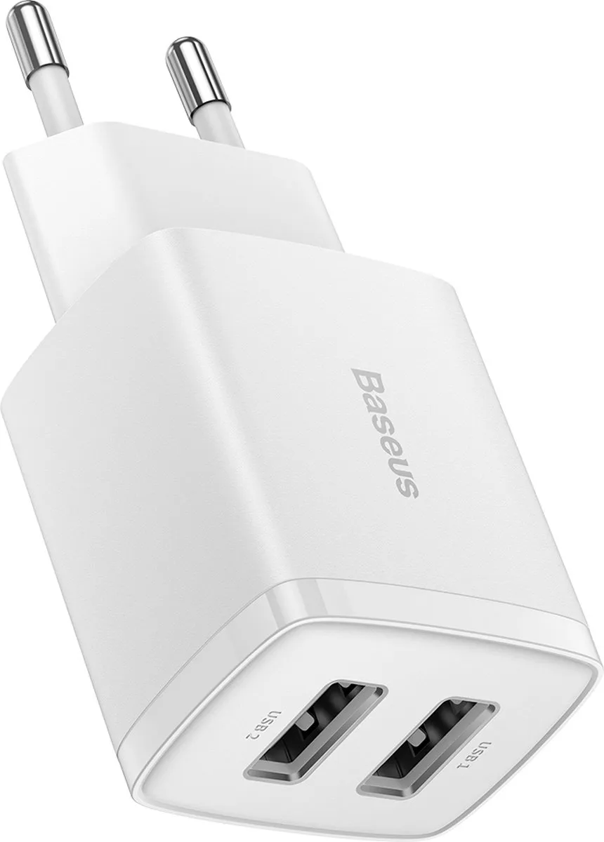 Baseus CCXJ010202 Dubbele USB Oplader 10.5W