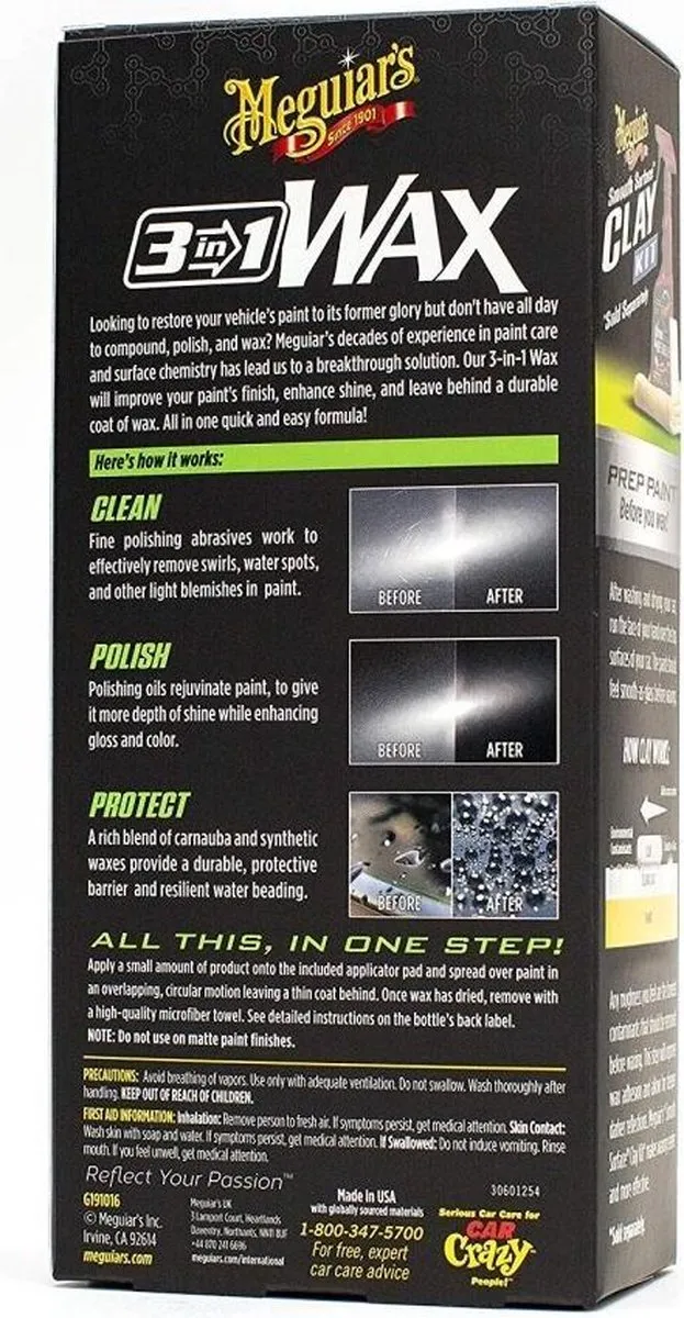 Meguiar's 3-in-1 Wax Autowax 473ml