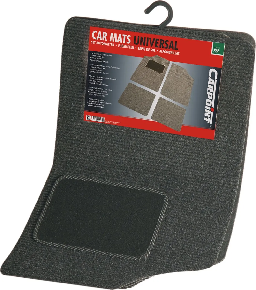 Carpoint Automattenset Universeel - 4 Stuks - Antraciet