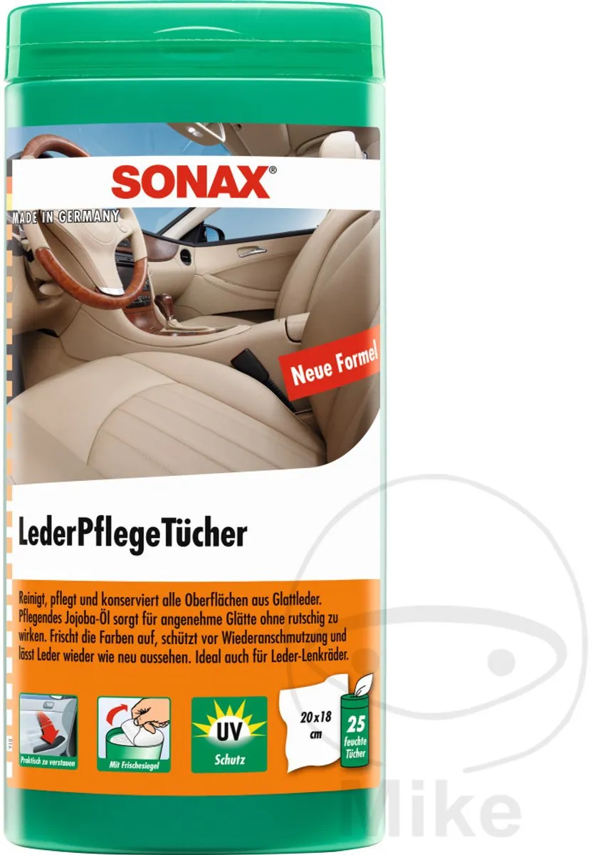 SONAX Lederen Autodoekjes 25 stuks in Dispenser Emmer