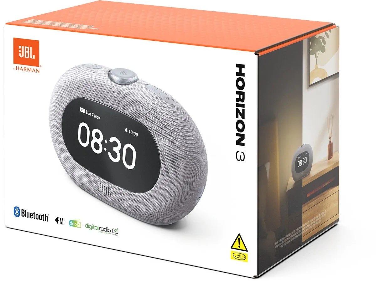 JBL Horizon 3 Bluetooth Wekkerradio - Grijs