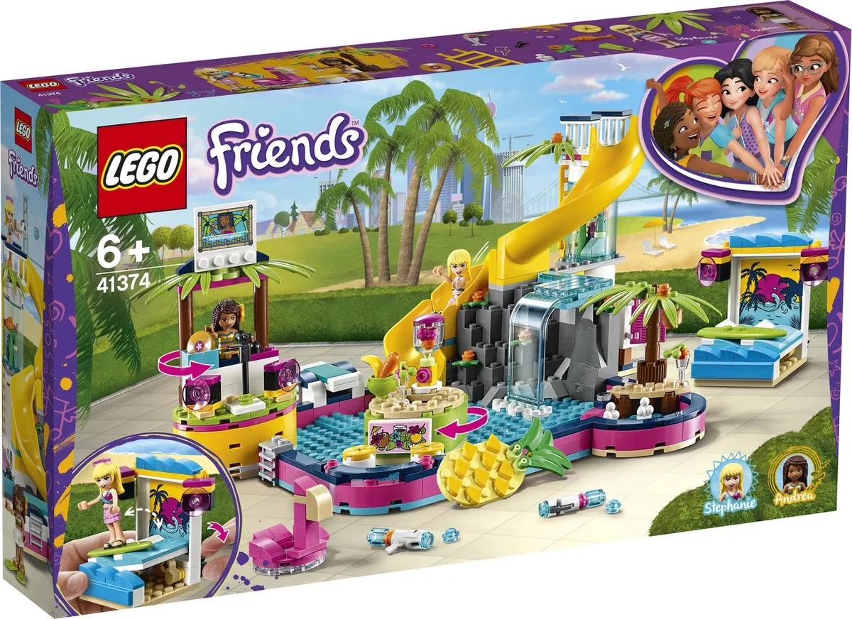 LEGO Friends Andrea's Zwembadfeest 41374 - 468 Stukken - afbeelding 2 van 6