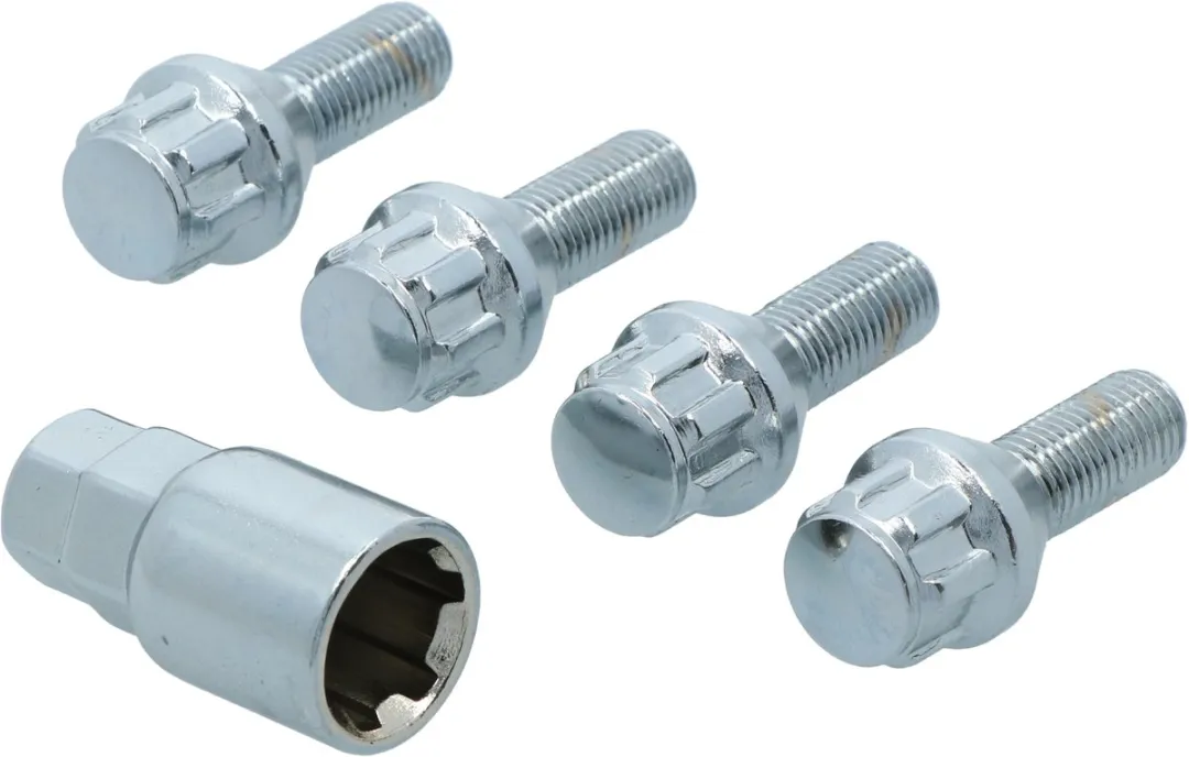 Carpoint Anti-Diefstal Wielbouten M12x1.5x26mm - 4 Stuks - Zilver - afbeelding 6 van 6