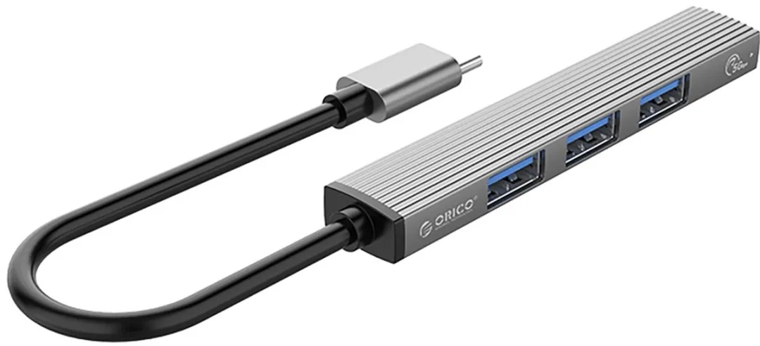 ORICO USB-C Dockingstation - 1x USB-A 3.0, 3x USB-A 2.0 - Transparant