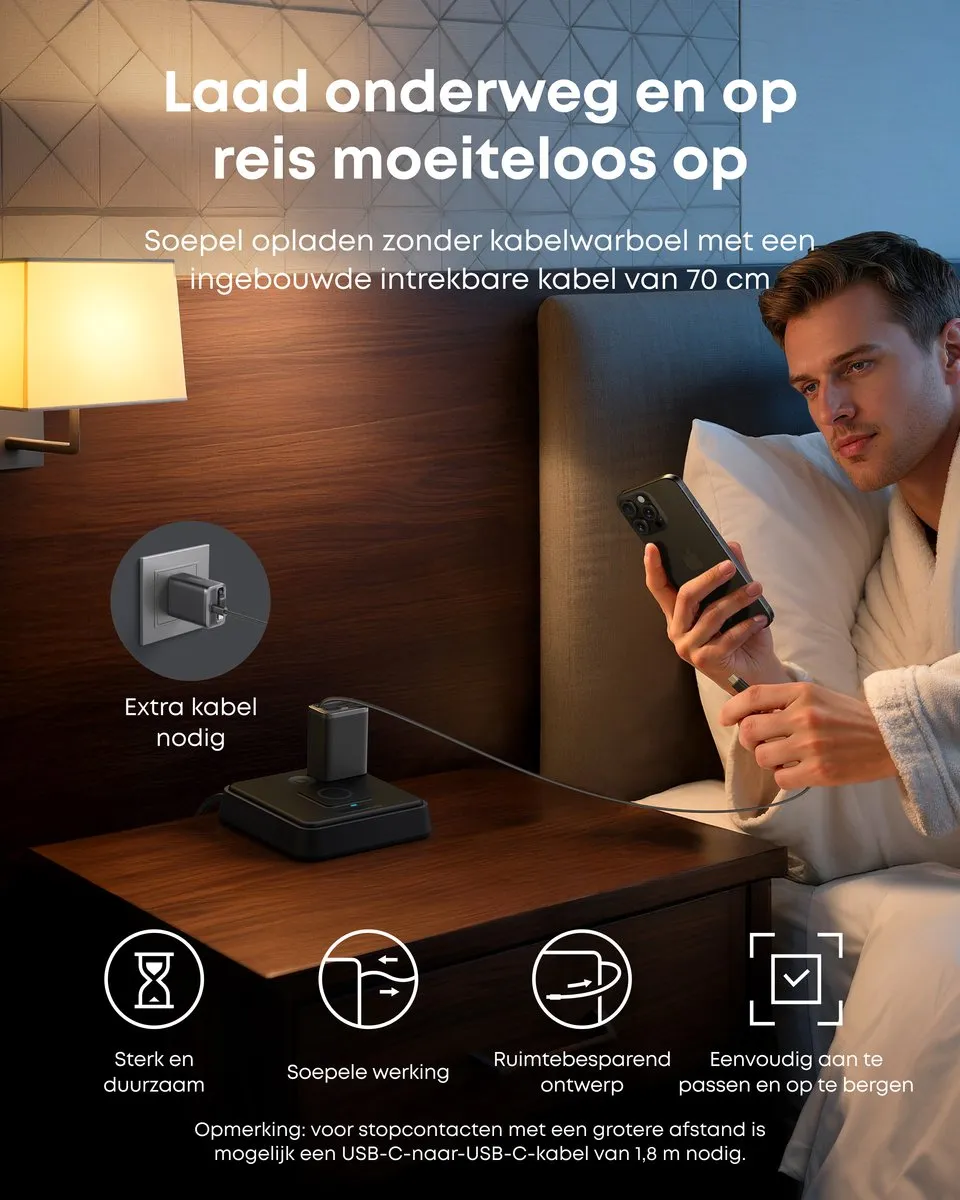 Anker Nano A2658G11 USB-C Snellader 35W - 2 Poorten - Zwart