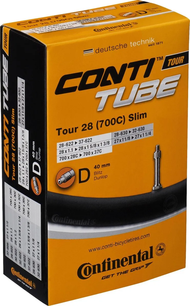 Continental 28 Tour Slim Binnenband 28-609 - 37-642 - Hollands ventiel - afbeelding 6 van 6
