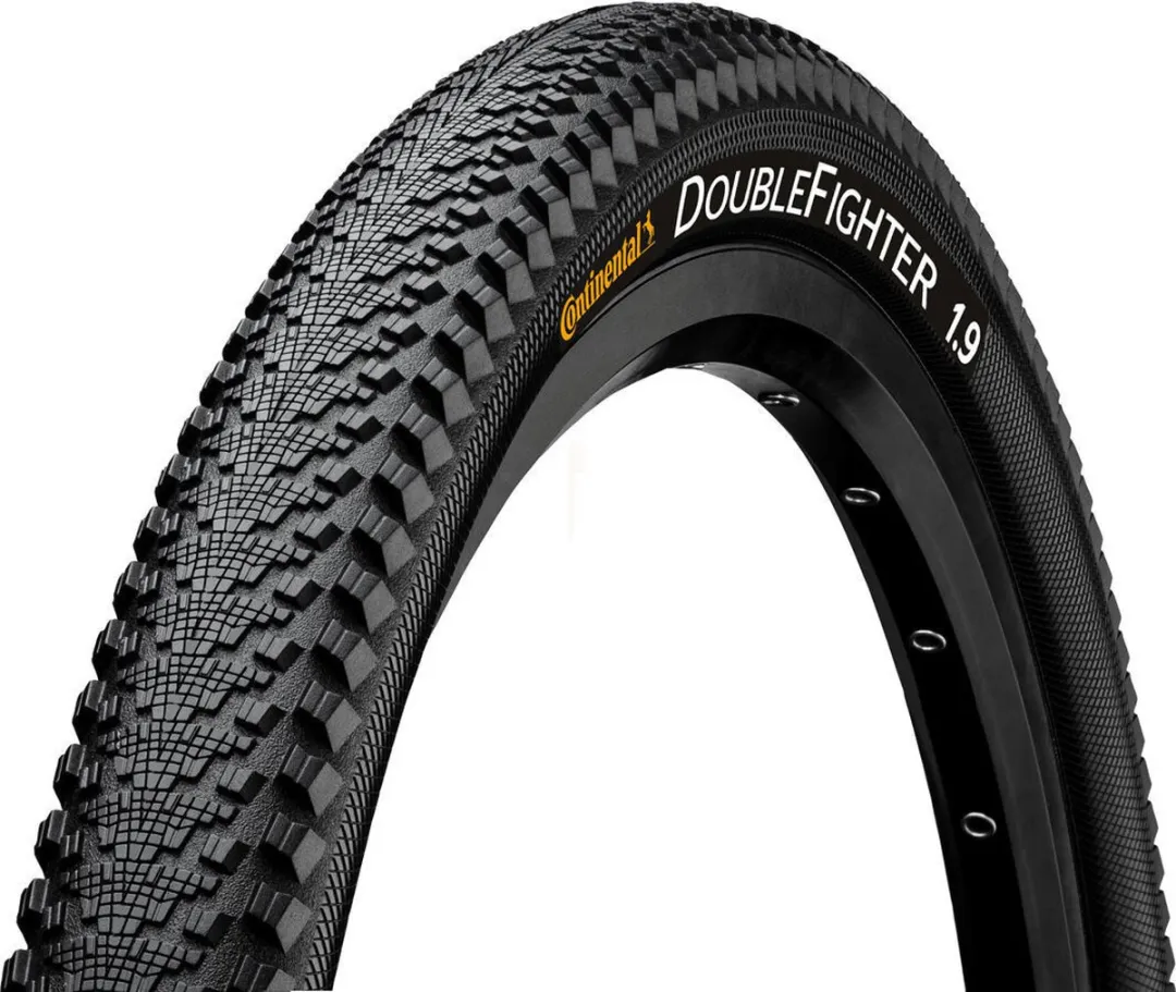 Continental DoubleFighter III Buitenband 26x1.90/50-559 - Zwart met reflectie