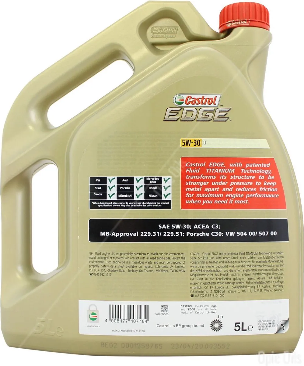 Castrol Edge Titanium 5W-30 LL Motorolie 5L